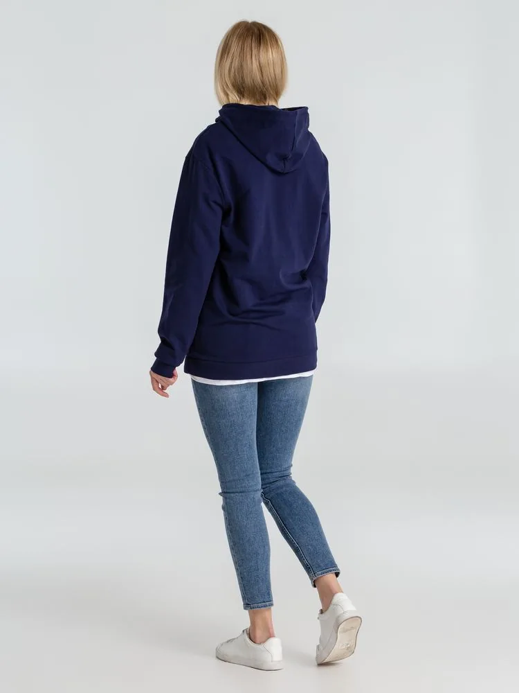 Толстовка с капюшоном унисекс Hoodie, темно-синяя, размер 4XL фото 11