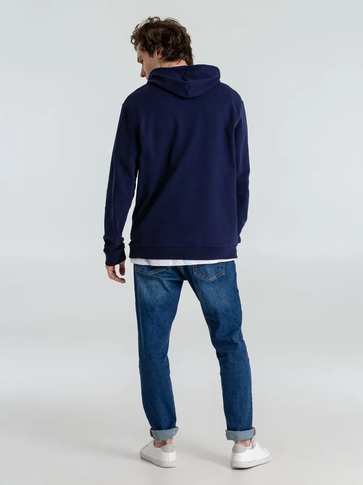 Толстовка с капюшоном унисекс Hoodie, темно-синяя, размер 4XL фото 16