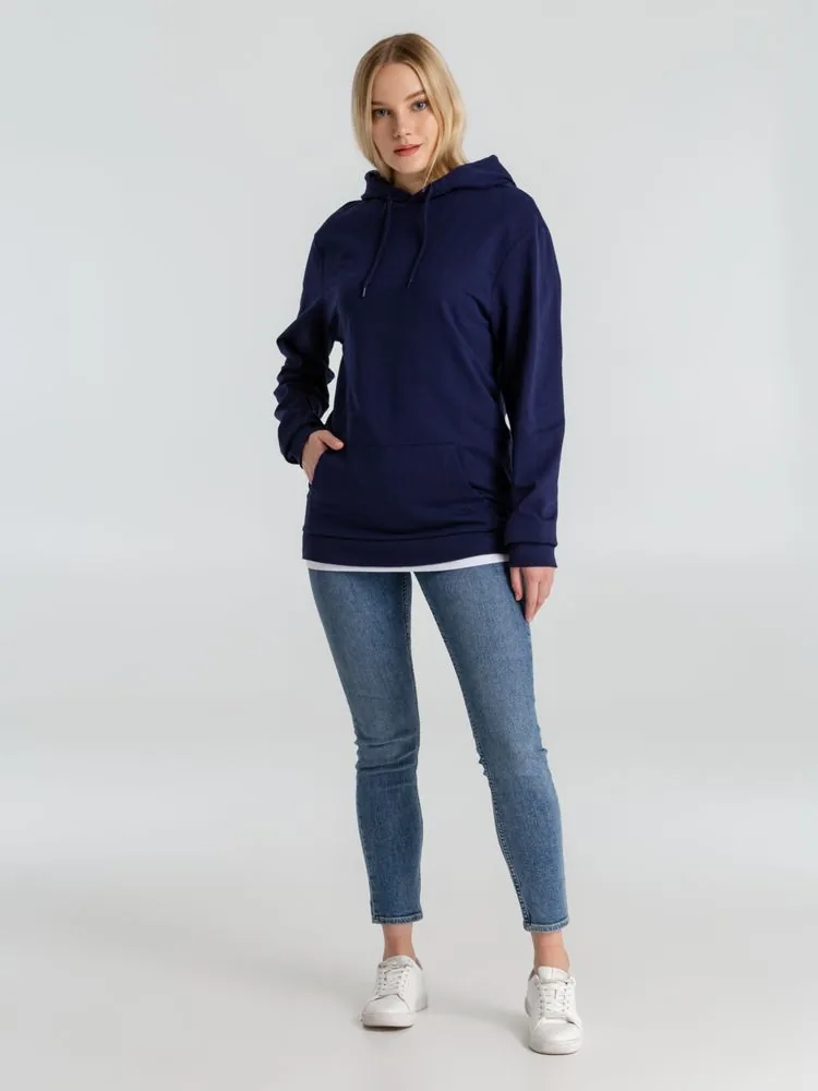 Толстовка с капюшоном унисекс Hoodie, темно-синяя, размер XL фото 9