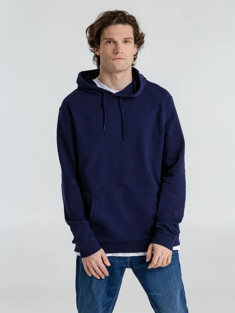 Толстовка с капюшоном унисекс Hoodie, темно-синяя, размер XL фото 12