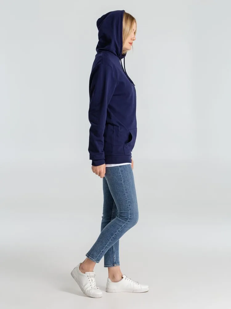 Толстовка с капюшоном унисекс Hoodie, темно-синяя, размер XS фото 10
