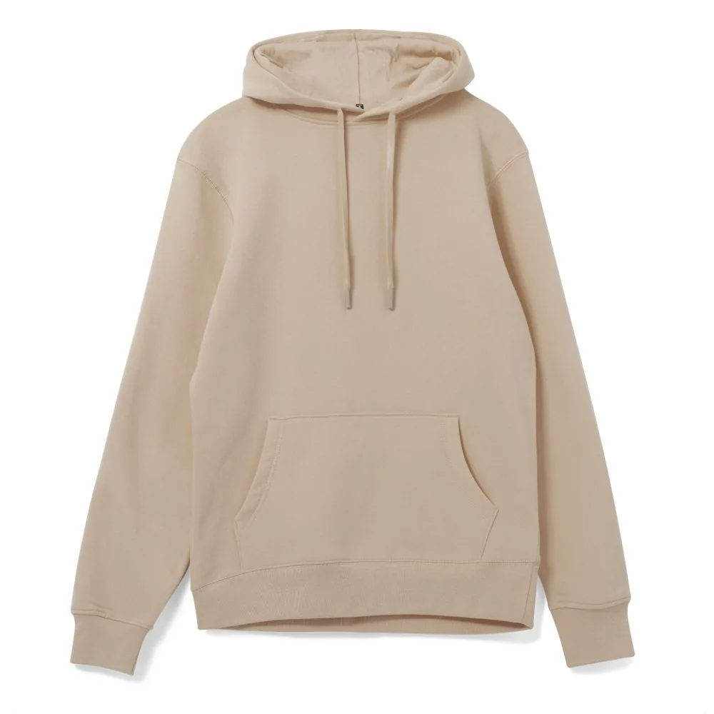 Толстовка с капюшоном унисекс Hoodie, бежевая, размер XS