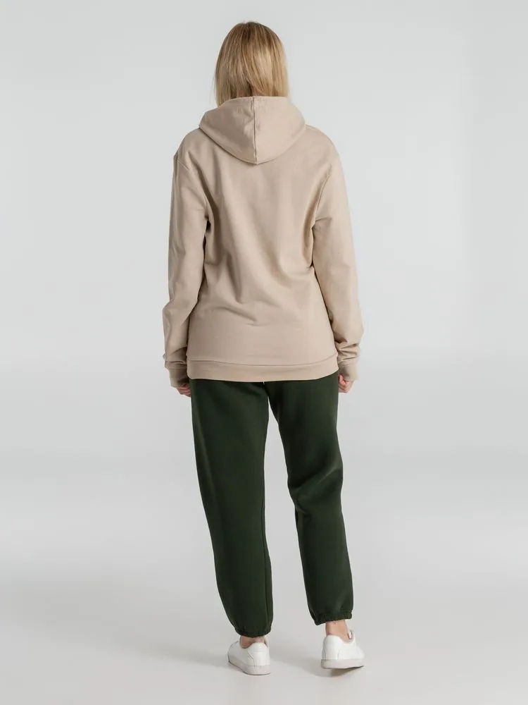 Толстовка с капюшоном унисекс Hoodie, бежевая, размер XS фото 14