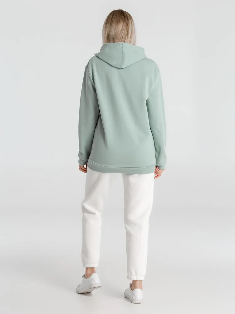 Толстовка с капюшоном унисекс Hoodie, серо-зеленая, размер XXL фото 9