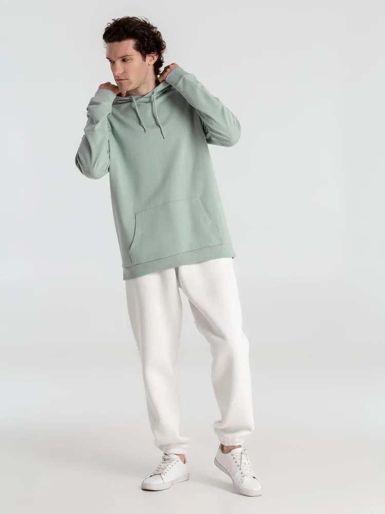 Толстовка с капюшоном унисекс Hoodie, серо-зеленая, размер XXL фото 11
