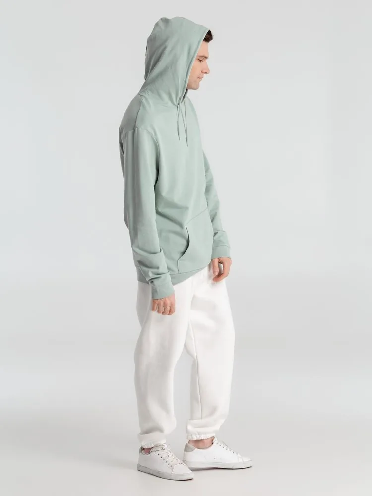 Толстовка с капюшоном унисекс Hoodie, серо-зеленая, размер XXL фото 12