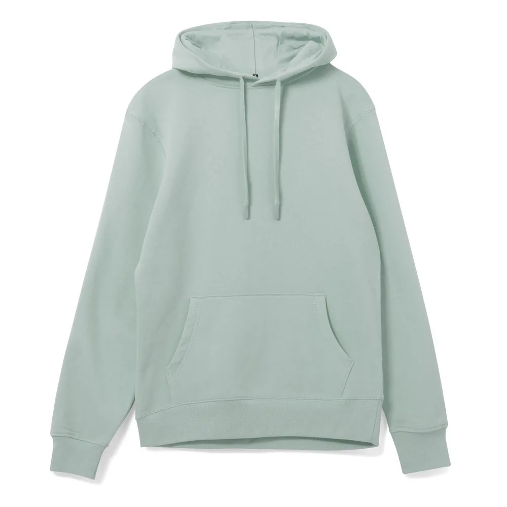 Толстовка с капюшоном унисекс Hoodie, серо-зеленая, размер XS