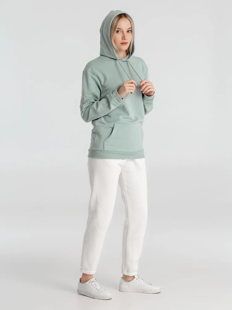 Толстовка с капюшоном унисекс Hoodie, серо-зеленая, размер XS фото 8