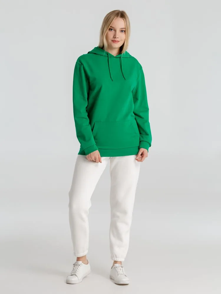 Толстовка с капюшоном унисекс Hoodie, зеленая, размер S фото 10