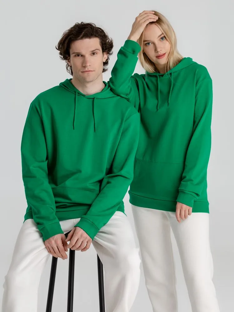 Толстовка с капюшоном унисекс Hoodie, зеленая, размер S фото 15