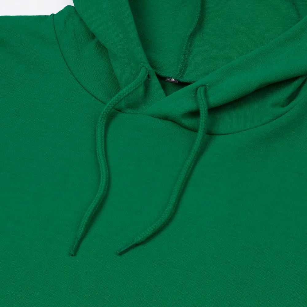 Толстовка с капюшоном унисекс Hoodie, зеленая, размер XS фото 4