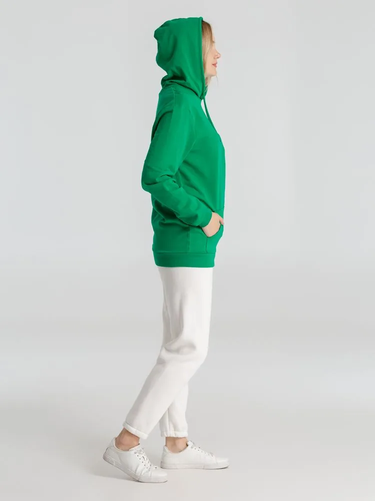Толстовка с капюшоном унисекс Hoodie, зеленая, размер XS фото 8