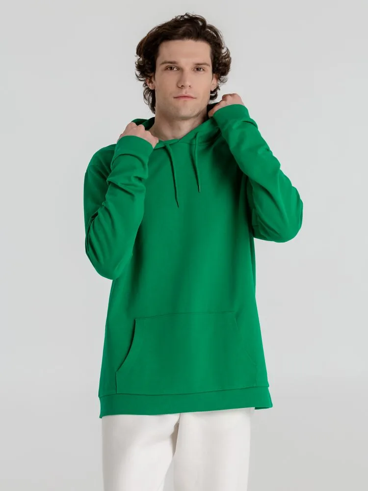 Толстовка с капюшоном унисекс Hoodie, зеленая, размер XS фото 11