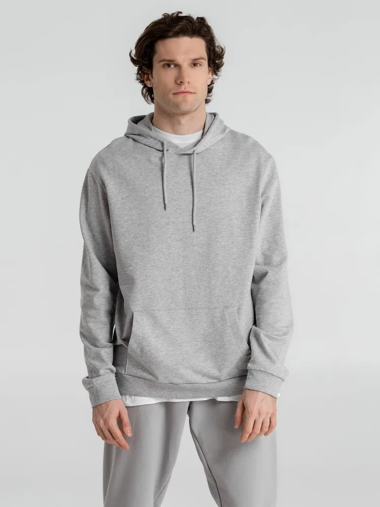 Толстовка с капюшоном унисекс Hoodie, серый меланж, размер XXL фото 7