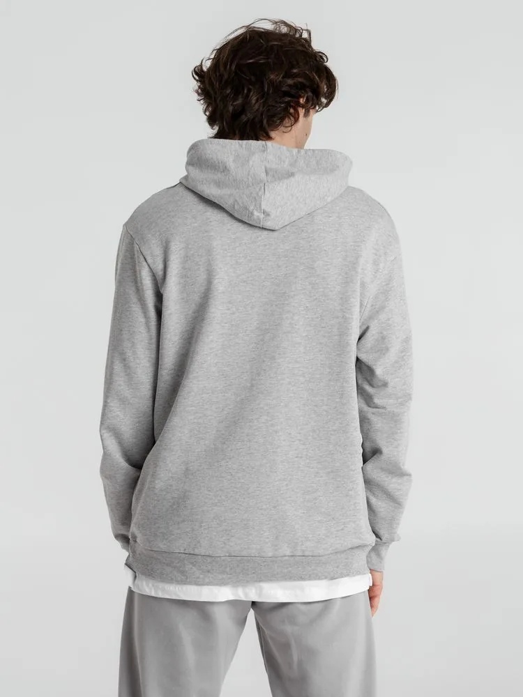 Толстовка с капюшоном унисекс Hoodie, серый меланж, размер XXL фото 8