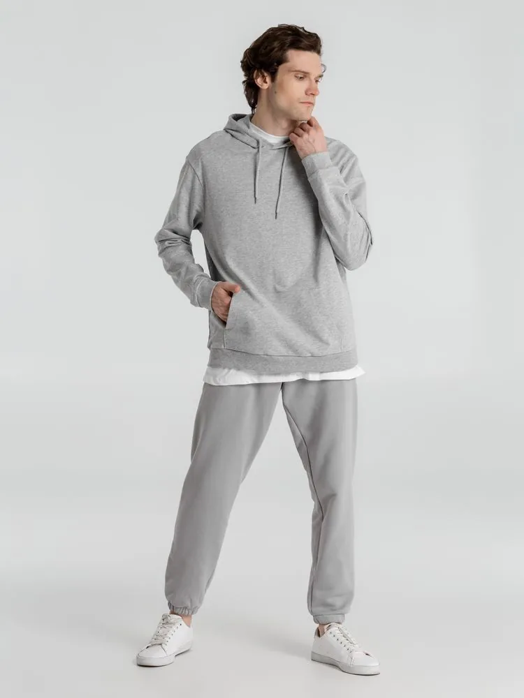 Толстовка с капюшоном унисекс Hoodie, серый меланж, размер XXL фото 10