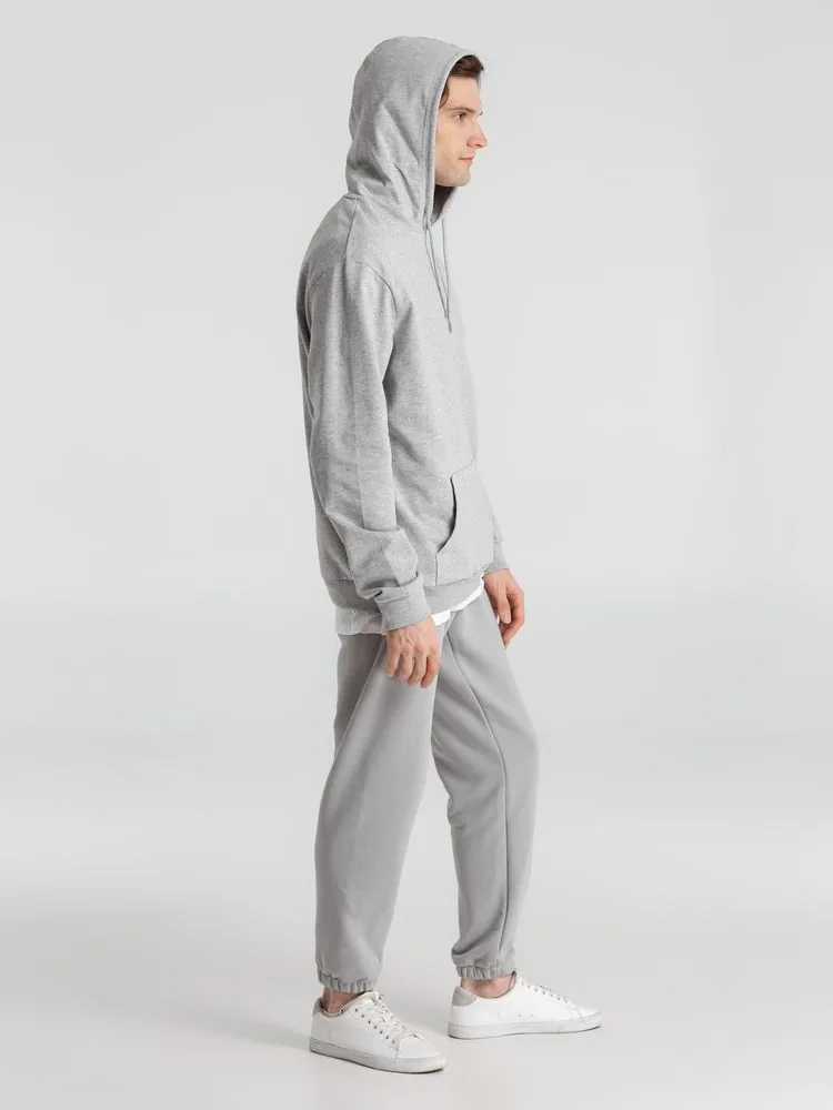 Толстовка с капюшоном унисекс Hoodie, серый меланж, размер XXL фото 11
