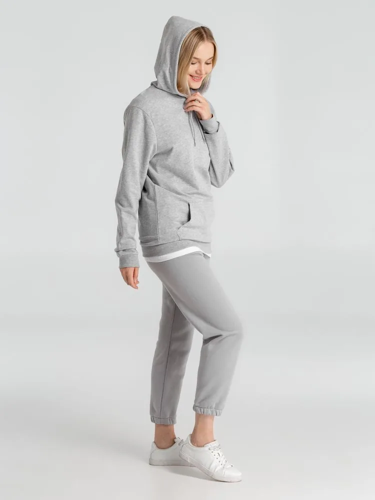 Толстовка с капюшоном унисекс Hoodie, серый меланж, размер XXL фото 16