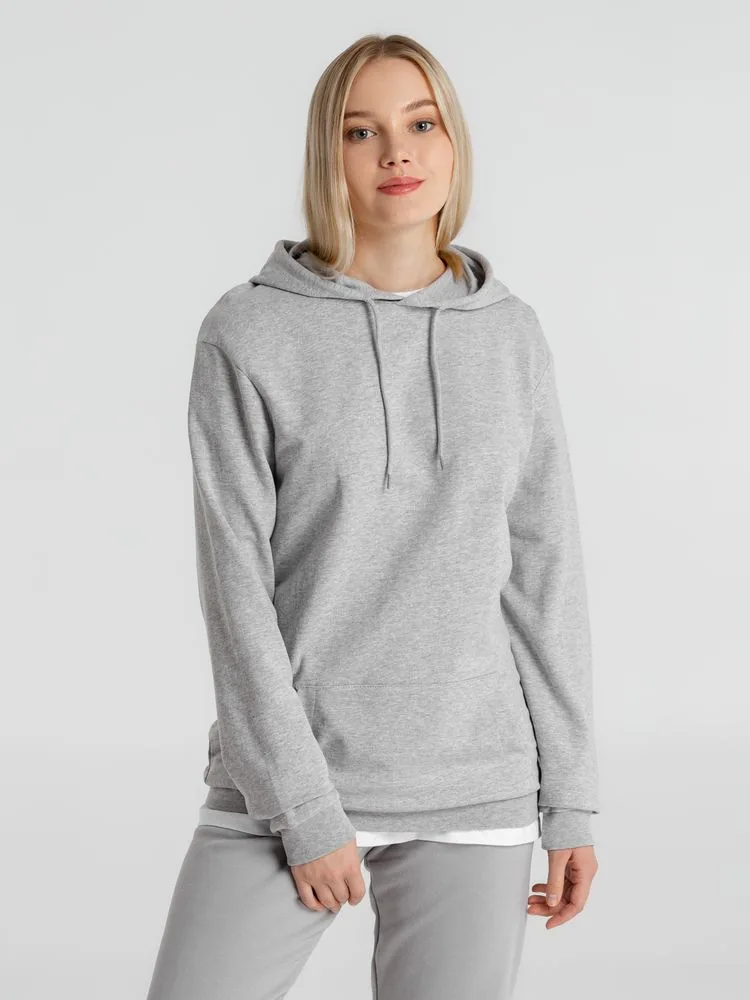 Толстовка с капюшоном унисекс Hoodie, серый меланж, размер XS фото 12
