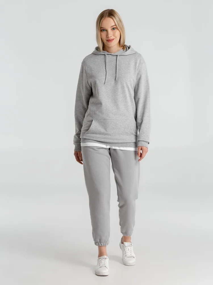 Толстовка с капюшоном унисекс Hoodie, серый меланж, размер XS фото 15