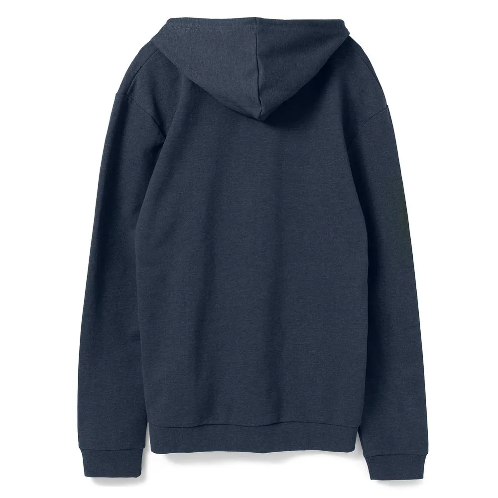 Толстовка с капюшоном унисекс Hoodie, синий меланж, размер XS фото 3