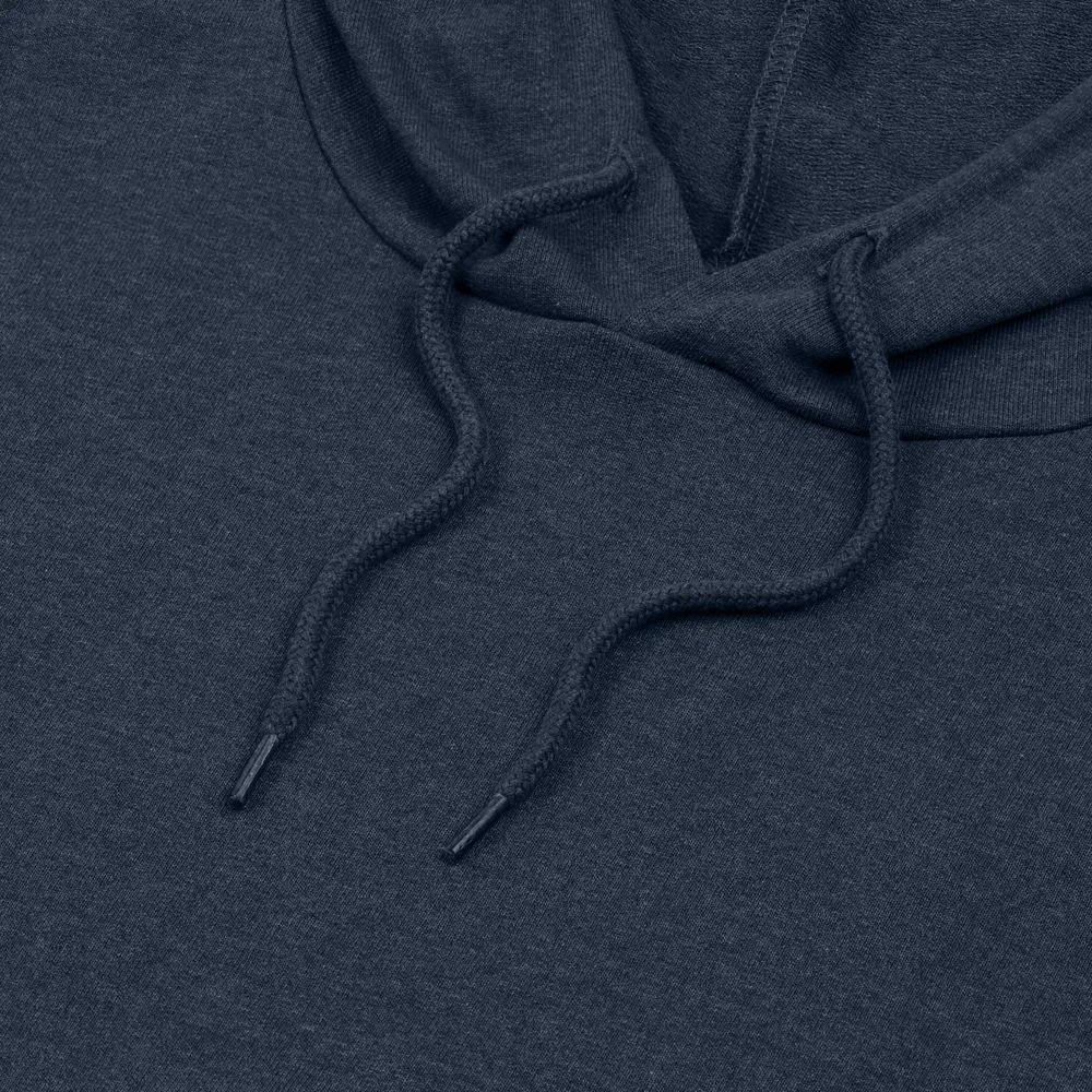 Толстовка с капюшоном унисекс Hoodie, синий меланж, размер XS фото 4