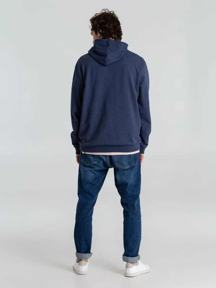 Толстовка с капюшоном унисекс Hoodie, синий меланж, размер XS фото 16