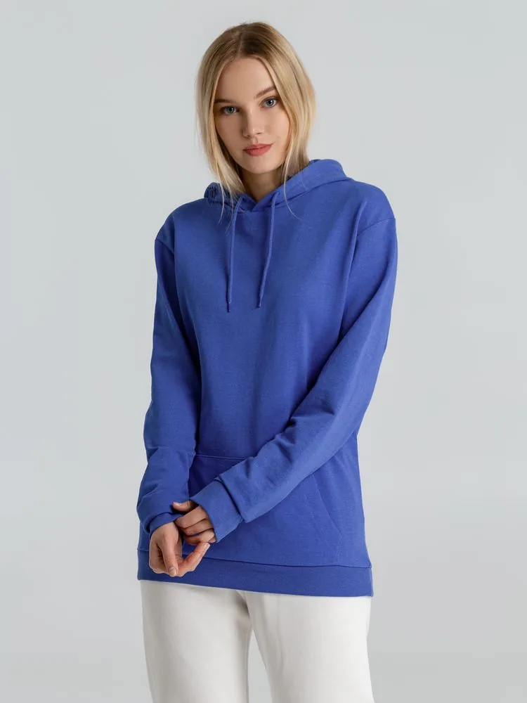 Толстовка с капюшоном унисекс Hoodie, ярко-синий меланж, размер XS фото 7