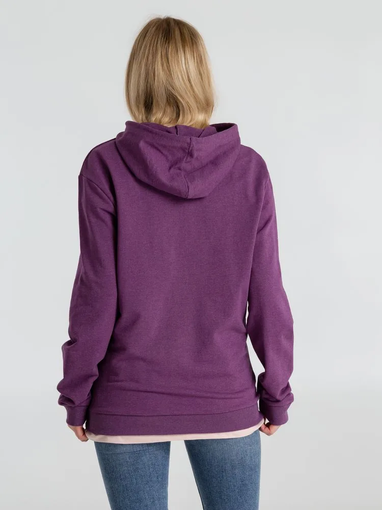 Толстовка с капюшоном унисекс Hoodie, фиолетовый меланж, размер S фото 8