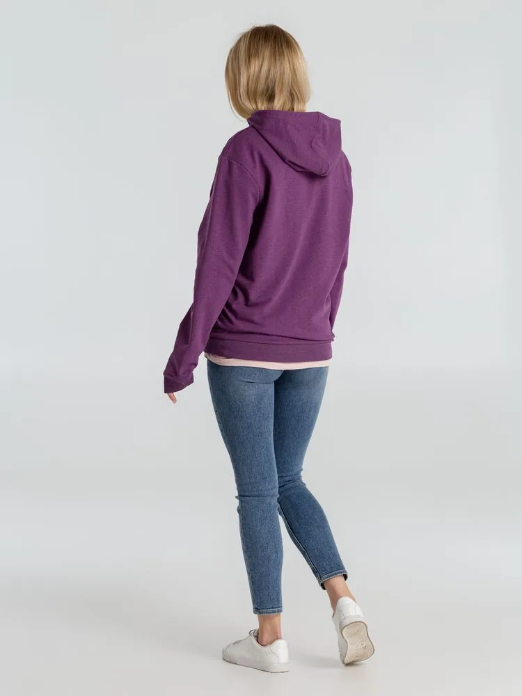 Толстовка с капюшоном унисекс Hoodie, фиолетовый меланж, размер XS фото 11