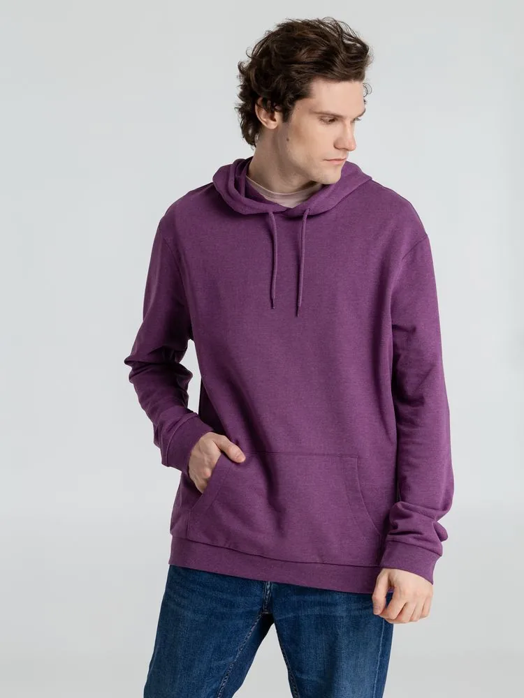 Толстовка с капюшоном унисекс Hoodie, фиолетовый меланж, размер XS фото 12
