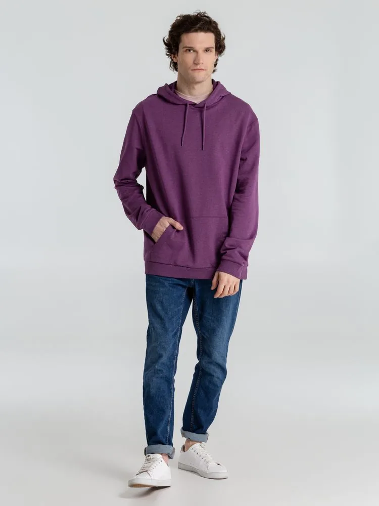 Толстовка с капюшоном унисекс Hoodie, фиолетовый меланж, размер XS фото 14