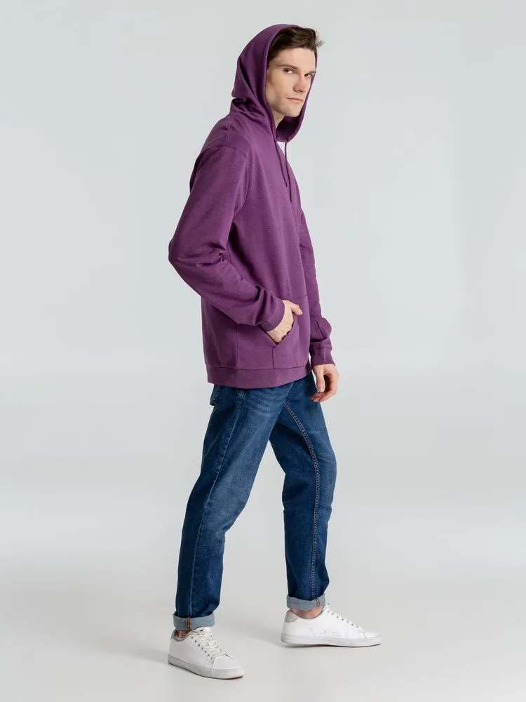 Толстовка с капюшоном унисекс Hoodie, фиолетовый меланж, размер XS фото 15