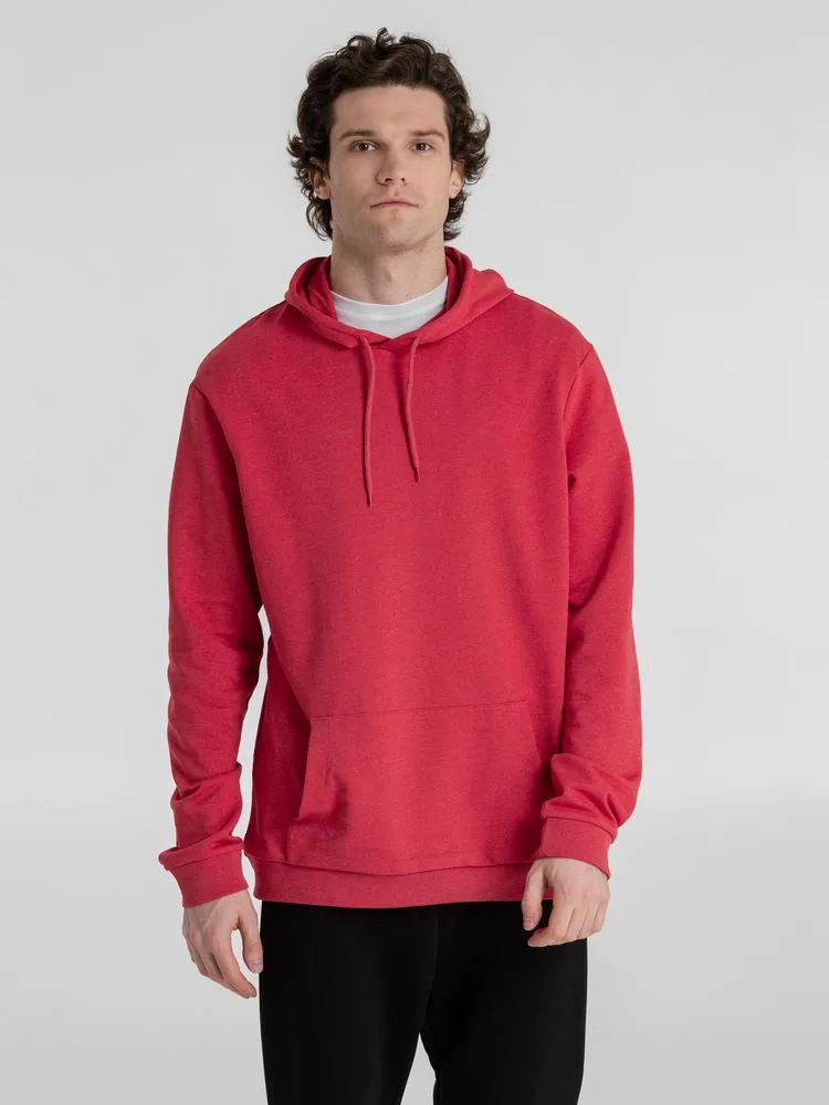 Толстовка с капюшоном унисекс Hoodie, красный меланж, размер XXL фото 7