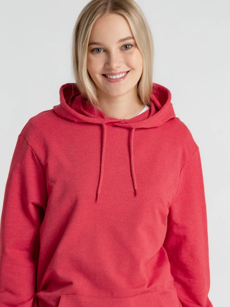 Толстовка с капюшоном унисекс Hoodie, красный меланж, размер 3XL фото 14