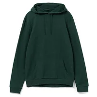 Толстовка с капюшоном унисекс Hoodie, темно-зеленый меланж, размер XS фото 2