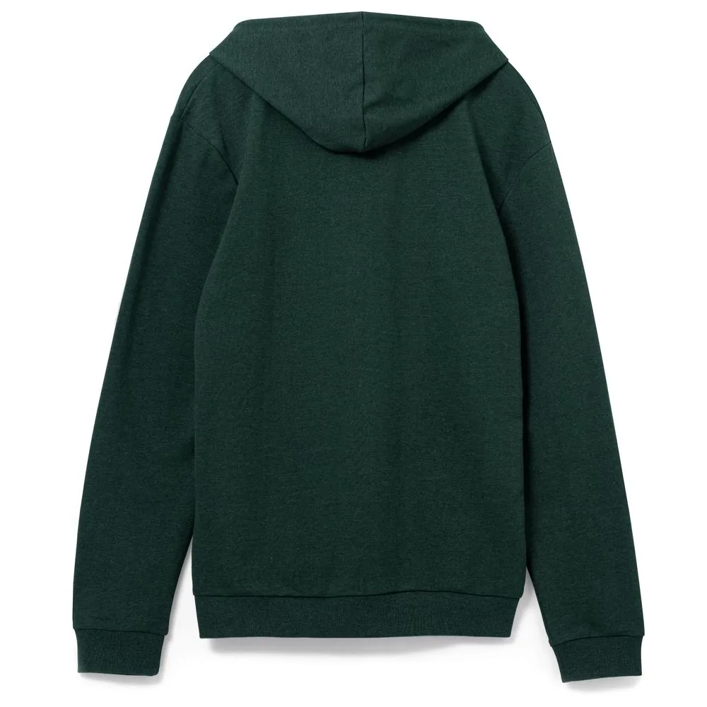 Толстовка с капюшоном унисекс Hoodie, темно-зеленый меланж, размер XS фото 3
