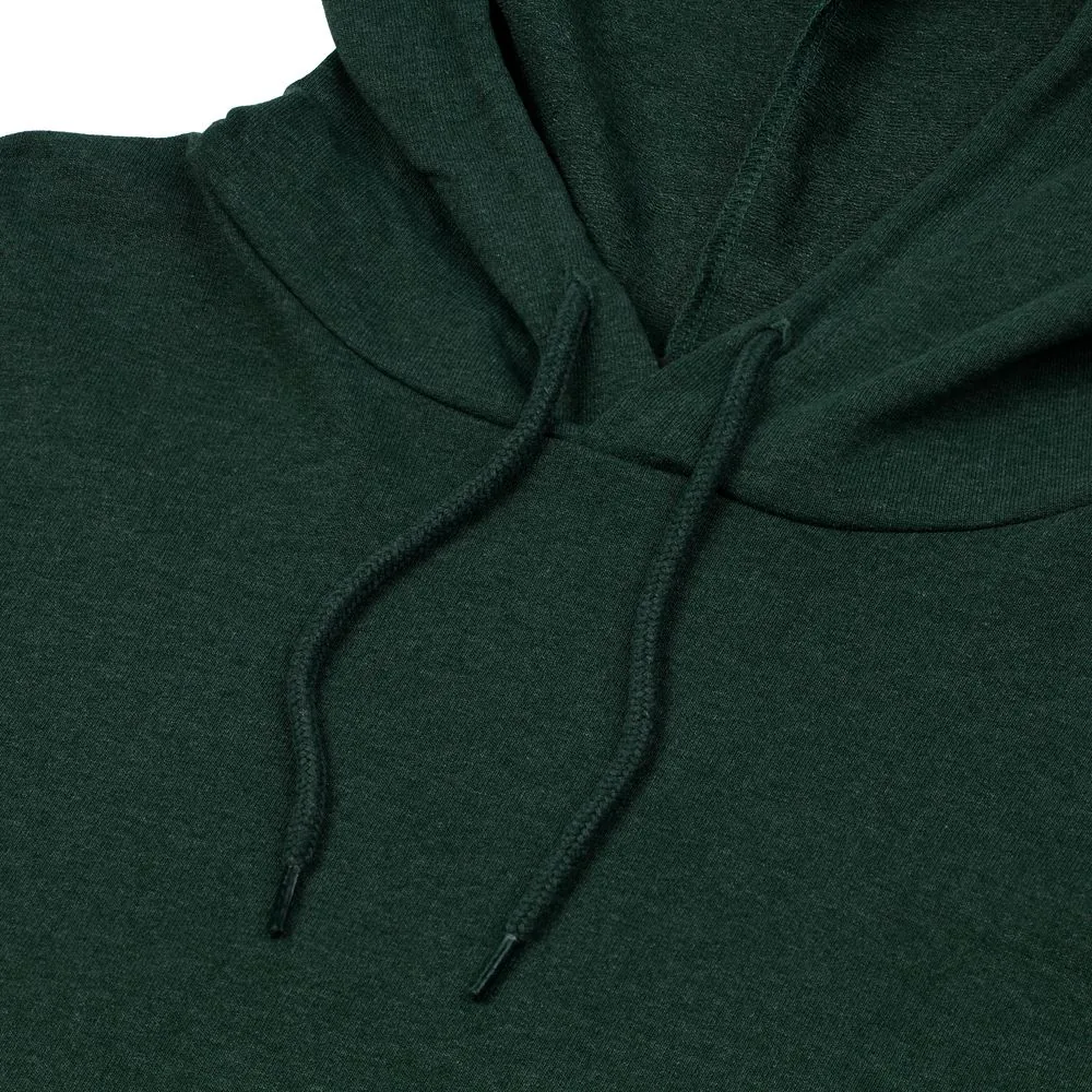 Толстовка с капюшоном унисекс Hoodie, темно-зеленый меланж, размер XS фото 4