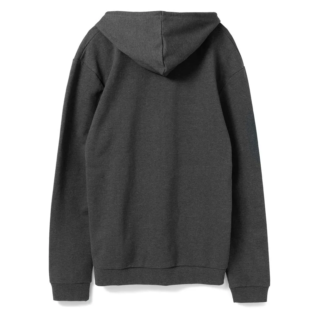 Толстовка с капюшоном унисекс Hoodie, серый меланж (антрацит), размер S фото 3