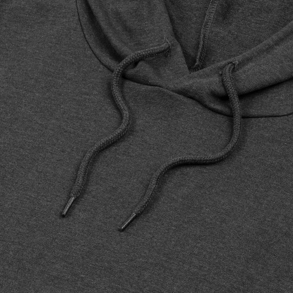 Толстовка с капюшоном унисекс Hoodie, серый меланж (антрацит), размер S фото 4