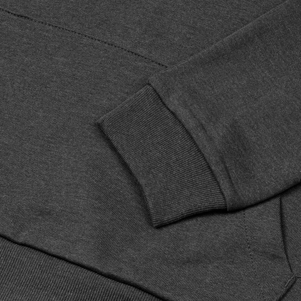 Толстовка с капюшоном унисекс Hoodie, серый меланж (антрацит), размер S фото 5