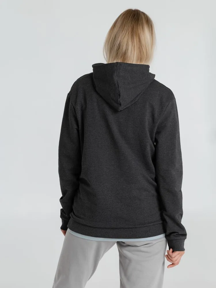Толстовка с капюшоном унисекс Hoodie, серый меланж (антрацит), размер XS фото 14