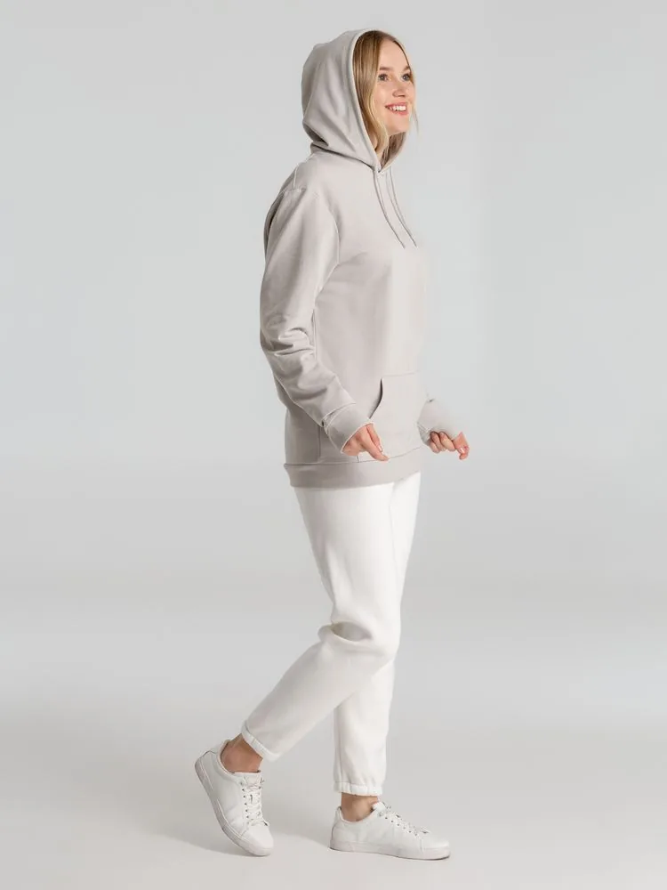 Толстовка с капюшоном унисекс Hoodie, дымчато-серая, размер S фото 15
