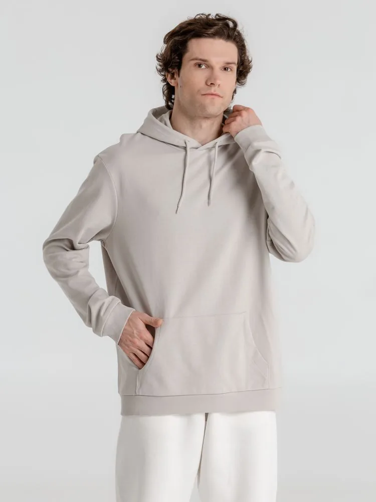 Толстовка с капюшоном унисекс Hoodie, дымчато-серая, размер XXL фото 7