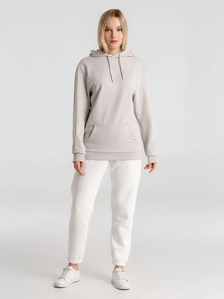 Толстовка с капюшоном унисекс Hoodie, дымчато-серая, размер XXL фото 14