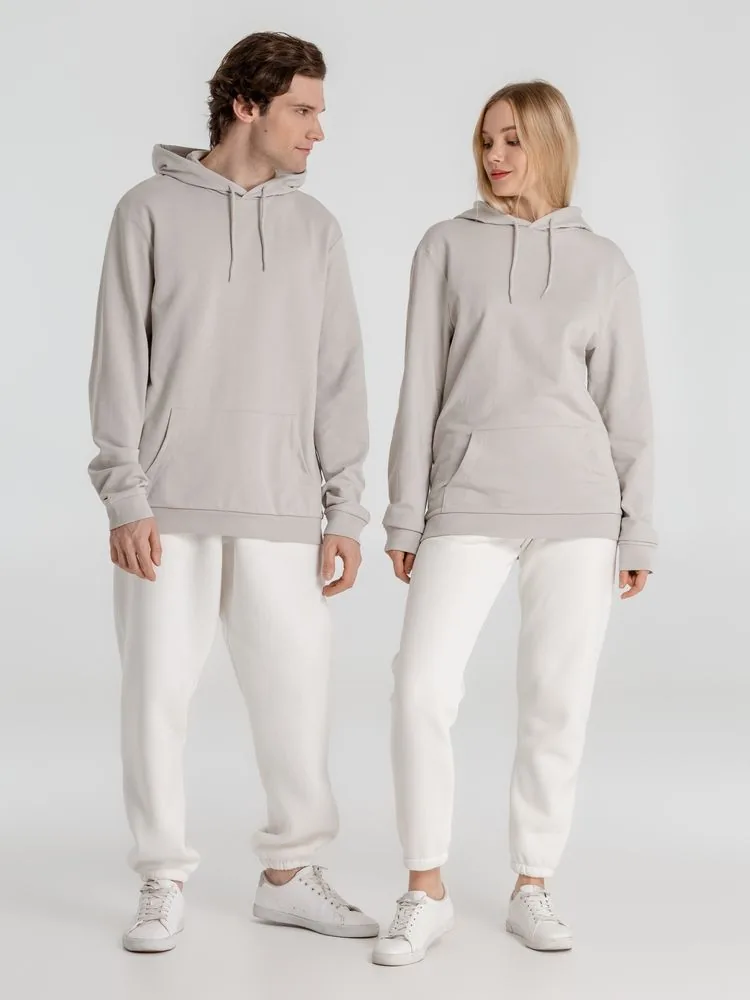 Толстовка с капюшоном унисекс Hoodie, дымчато-серая, размер XS фото 17