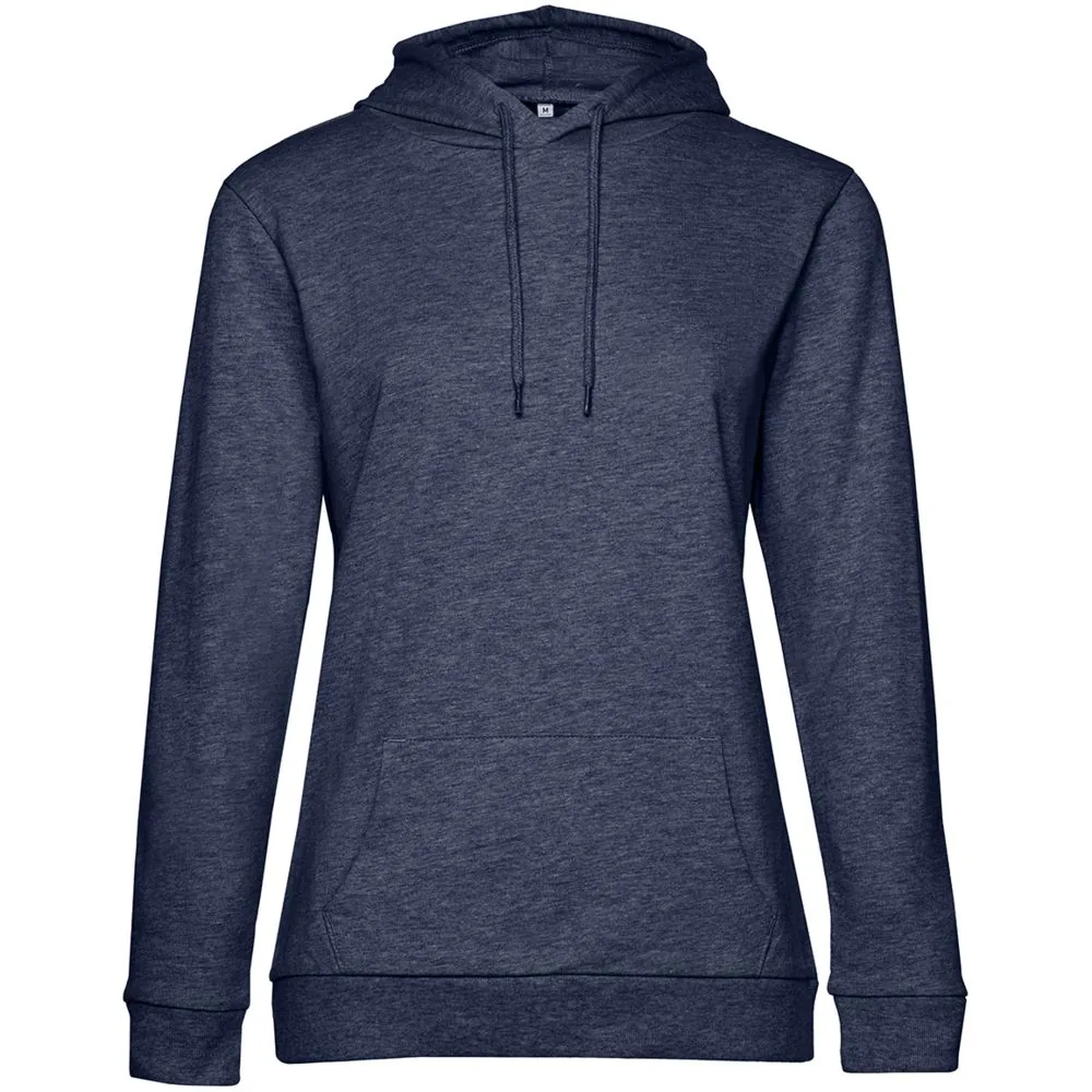 Толстовка с капюшоном женская Hoodie, синий меланж, размер XXL