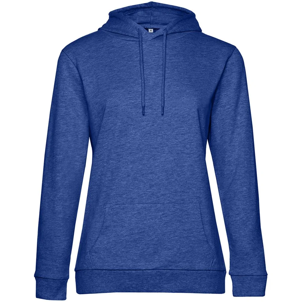 Толстовка с капюшоном женская Hoodie, ярко-синий меланж, размер M