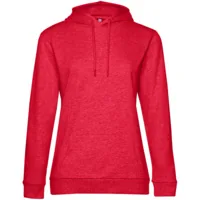 Толстовка с капюшоном женская Hoodie, красный меланж, размер S фото 2