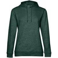 Толстовка с капюшоном женская Hoodie, темно-зеленый меланж, размер S фото 2